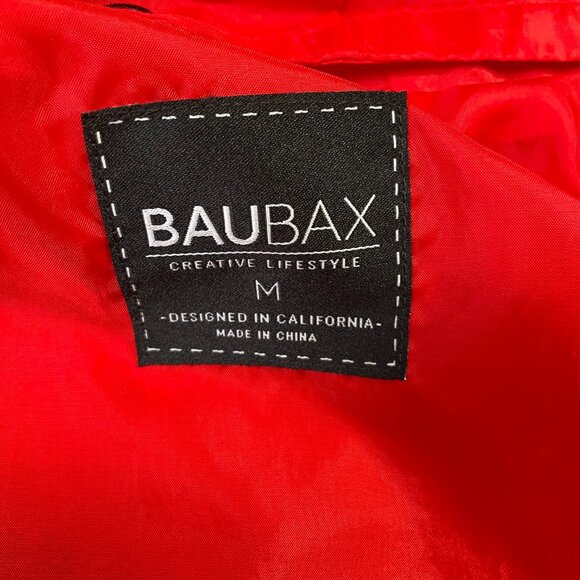 BAUBAX EUC Hooded Red Water
Repellent Travel Jacket. All Seasons. Size M. - Picture 11 of 16